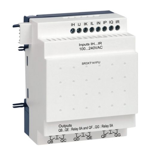 Picture of SR3XT141FU Zelio Logic Expansion Unit 8/6 I/O 100-240VAC