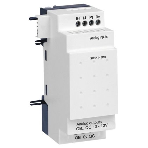 Picture of SR3XT43BD Zelio Logic Expansion Unit 2/2 Analog I/O 24VDC