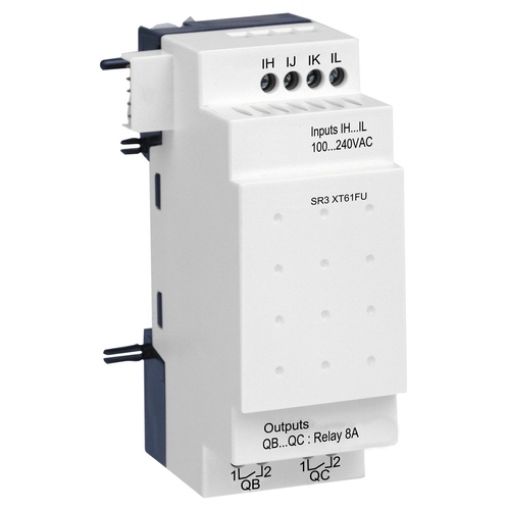 Picture of SR3XT61FU Zelio Logic Expansion Unit 4/2 I/O 100-240VAC