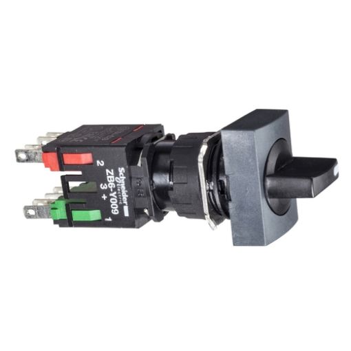 Picture of XB6DD235B Plastic Switch Φ16 1-0-2 Rectangular Black 1NO+1NC