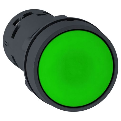 Picture of XB7NH35 Plastic Push Button Φ22 Green with Retention 1NO+1NC