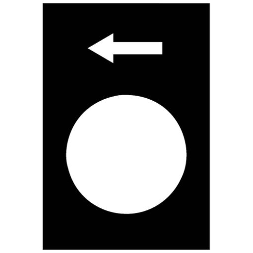 Picture of ZB2BY2904 Label Black Arrow Down White 30x40mm