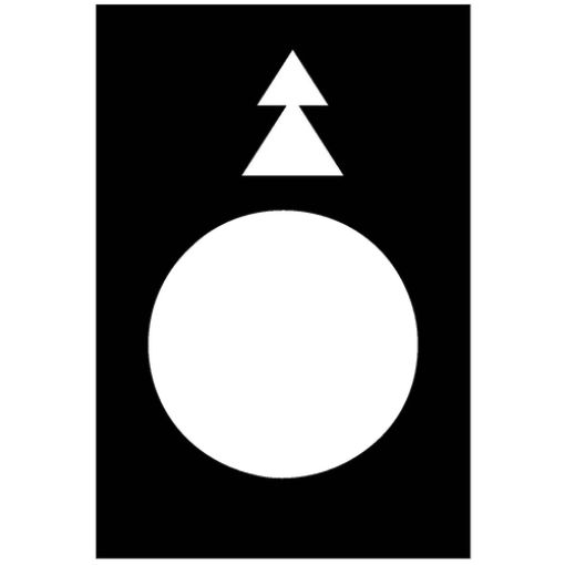 Picture of ZB2BY2912 Label Black Double Arrow Left (Slow/Fast) White 30x40mm