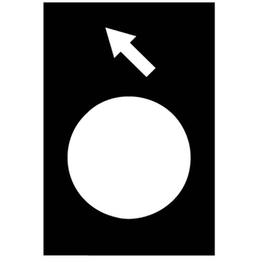 Picture of ZB2BY2916 Label Black Arrow Back White 30x40mm