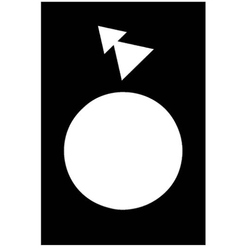 Picture of ZB2BY2918 Label Black Arrow Double Back White 30x40mm