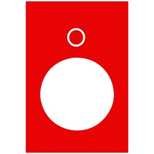 Picture of ZB2BY2931 Label Red "O" 30x40mm