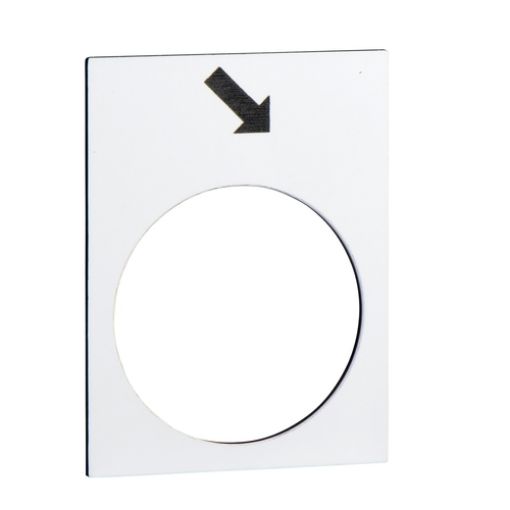 Picture of ZB2BY4913 Label White Arrow Front Black 30x40mm