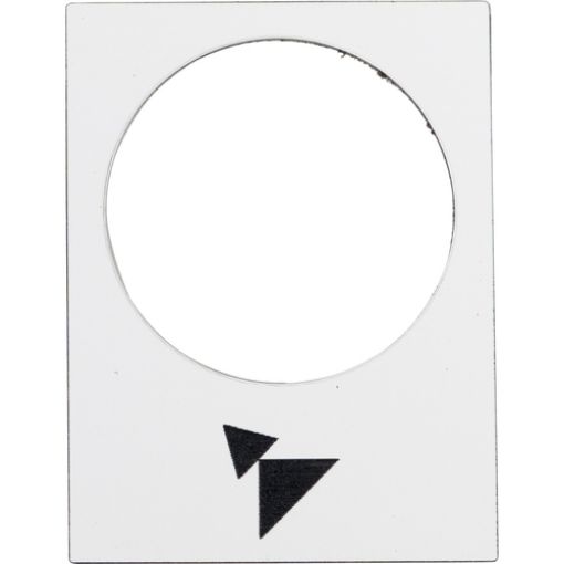 Picture of ZB2BY4915 Label White Arrow Front Double Black 30x40mm