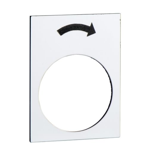 Picture of ZB2BY4919 Label White Arrow Right Turn Black 30x40mm