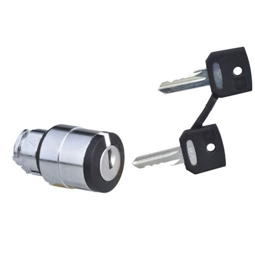 Picture of ZB4BG08 Key Switch Head 1-0-2 (1 No Reset 2 with Reset Outputs to 1) 455