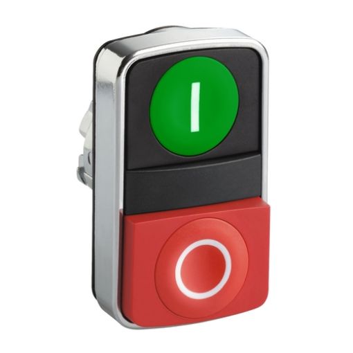Picture of ZB4BL7341 Double Button Head Green "I", Red "O" Protruding