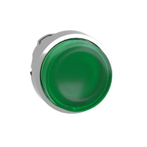 Picture of ZB4BW133 Illuminated Push Button Head for Green LED Light that Protrudes