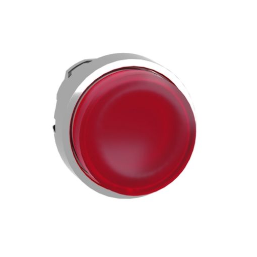 Picture of ZB4BW143 Illuminated Push Button Head for Red LED Light that Protrudes
