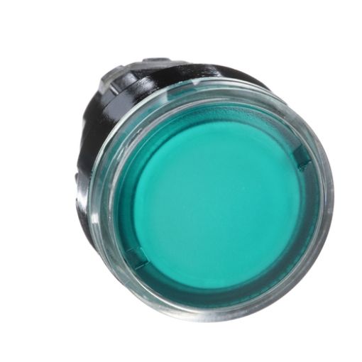 Picture of ZB4BW33 Illuminated Push Button Head Green for BA9s Bulb