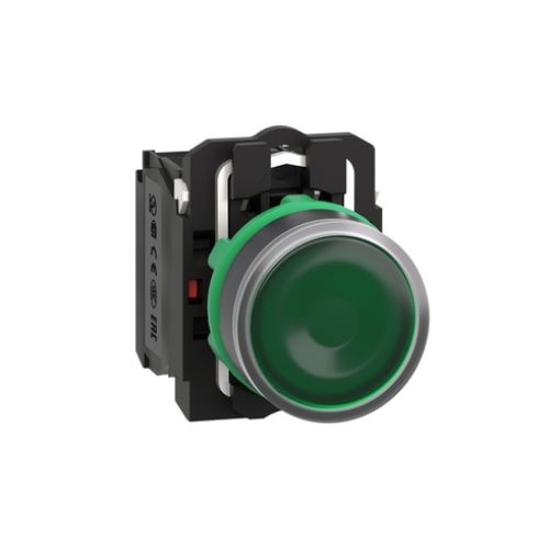 Picture of XB5AW33M5 Illuminated Push Button Φ22 Plastic Full Green 230V