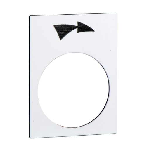 Picture of ZB2BY4921 Label White Double Arrow Right Turn Black 30x40mm