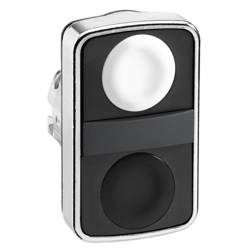 Picture of ZB4BA7120 Double Push Button Head Φ22 White+Black
