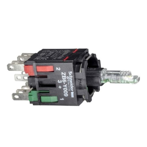 Picture of ZB6ZB31B Support Base with 1NO Contact+Green LED Light 12-24VAC/DC for Heads Φ16
