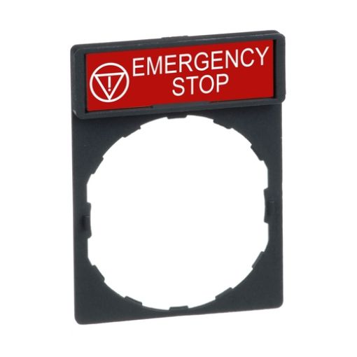 Picture of ZBY2330 Case Φ22 30x40mm with Red Marking "EMERGENCY STOP" 8x27mm