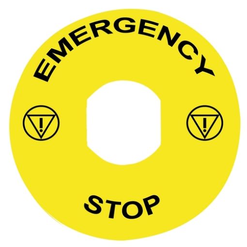 Picture of ZBY8330 Sign Φ90mm for Mushroom "EMERGENCY STOP"