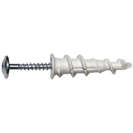 Picture of Plasterboard Plug Plastic 26x30mm with Screw DRILL TP12 (Box of 200pcs) 061630