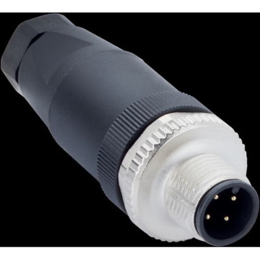Picture of STE-1204-G M12/4P Straight Male Connector without cable