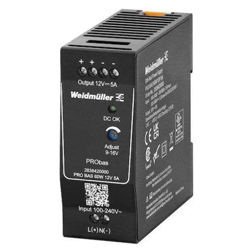 Εικόνα της PRO BAS 60W 12V 5A Τροφοδοτικό Ράγας 2838420000